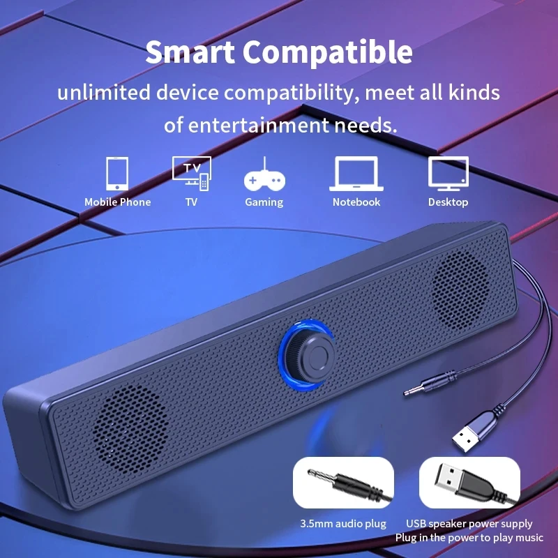 Soundbar Computer PC TV Laptop - Audio Music System For Home recension och pris
