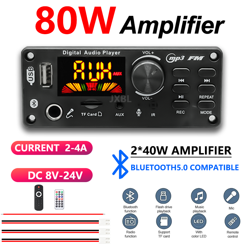 80W Bluetooth 5.0 MP3 Decoder  - Audio Music Player recension och pris
