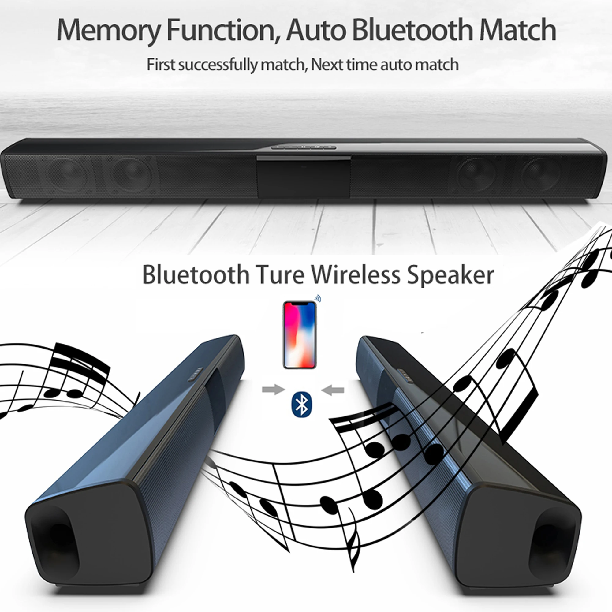 40W High Power Soundbar for TV - Audio Music System For Home recension och pris