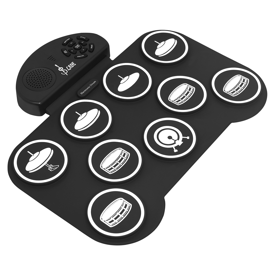 Foldable 9 Pads Roll‑Up Electr - Drum Practice Pad recension och pris