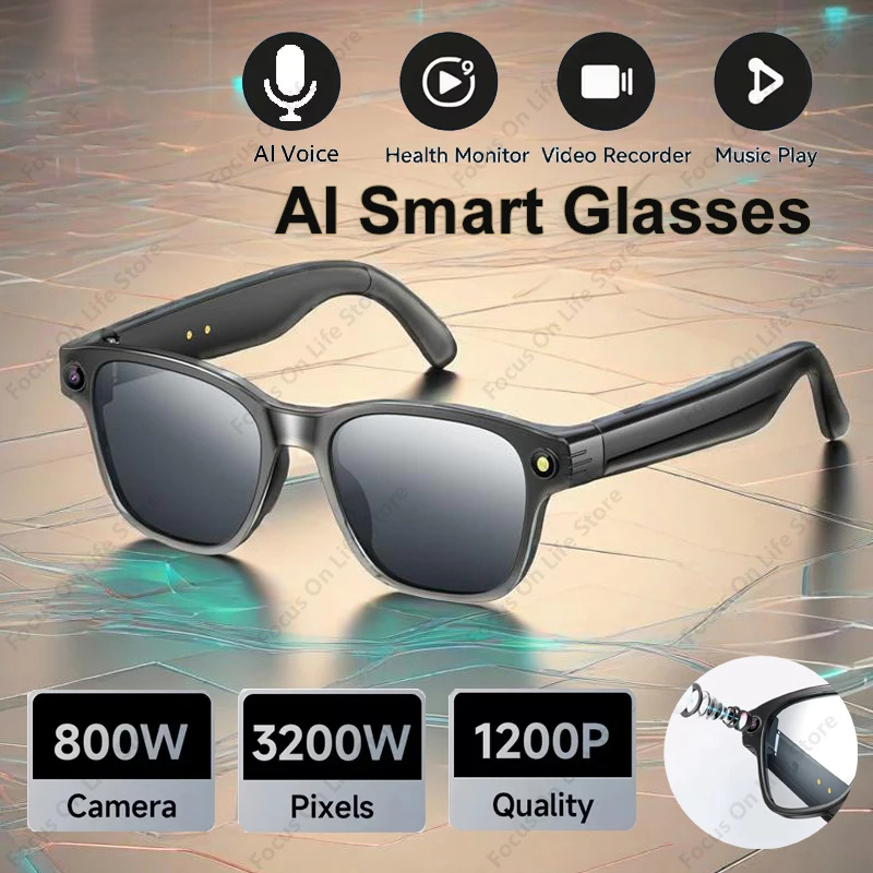 AI Smart Glasses 8 Million Cam - Audio Music Player recension och pris
